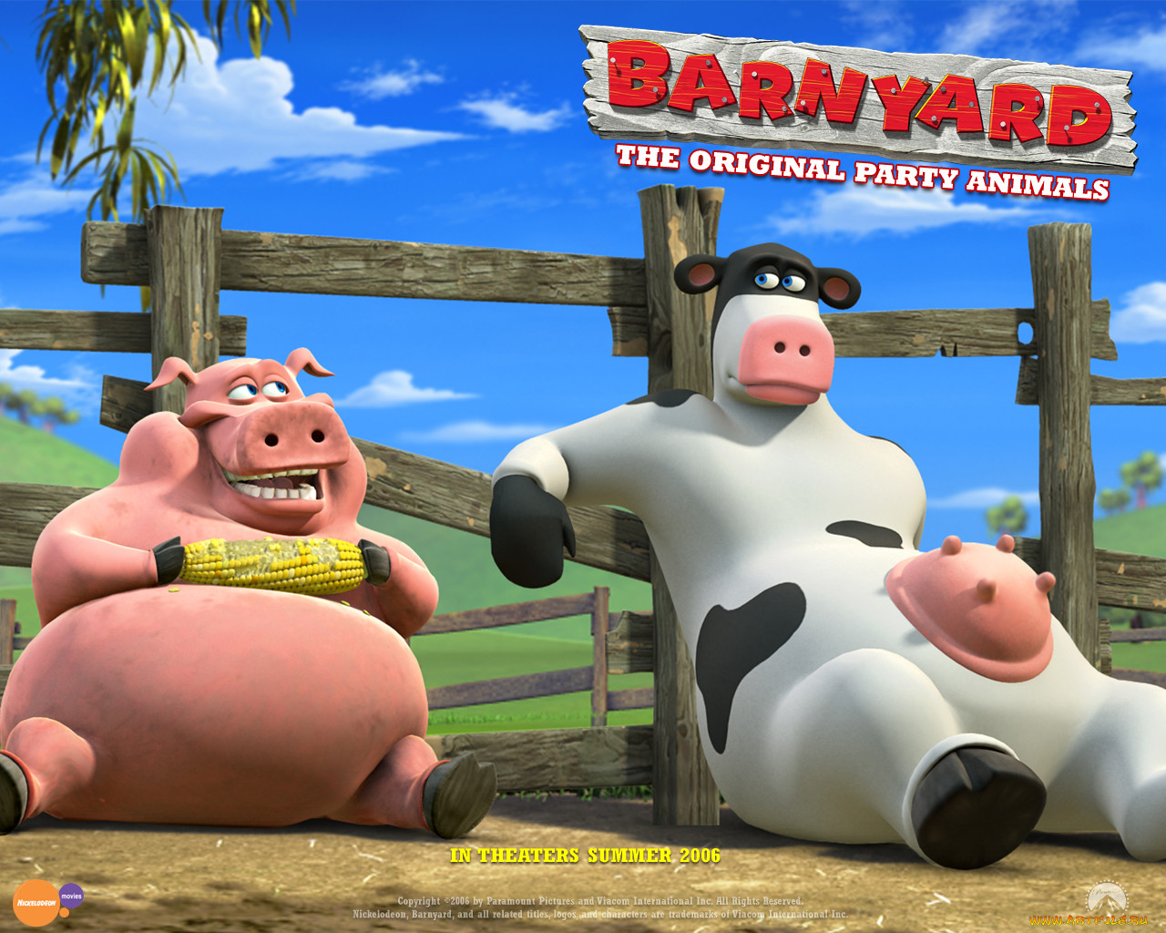 мультфильмы, barnyard, the, original, party.